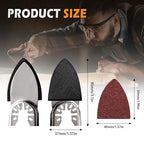 156pcs Finger Sanding Kit - 150 Papers & 6 Pads, 60-240 Grit for Multi-Tools, Wood/Metal/Plastic, Hook & Loop Backing