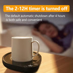 Coffee Mug Warmer Fast Heating, Auto Shut-Off, for Desk. 3 Temp Settings & 2-12H Timer. Keeps Beverages/Coffee Warm. Ideal Coffee Gift, for Offices,Travel & Corporate Gifts.