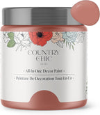 Country Chic All-in-One Chalk Paint for Furniture, Cabinets, Home Decor, Eco-Friendly, Matte Finish, Built-In Primer & Top Coat for Wood, Metal - Peachy Keen (Coral Pink) - 4 oz (118 ml)