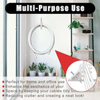 200 Pcs Multi-Cable Staple, Cable Stackers Electrical Wire Stackers, Cable Staples Clips with Steel Nails, White for Suitable Most Cables (White)