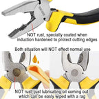 DOWELL Lineman's Pliers - 8 Inch Combination Pliers with Cutter, Nickel Chromium Steel Construction, Professional Handle