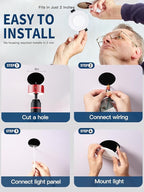 6-inch LED Recessed Lights - Slim Recessed Ceiling Light with Junction Box, 12W 5CCT Canless Lighting Fixture, Dimmable, Easy Install for Bedroom, Kitchen, Living Room, 12 Pack, White