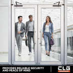 CLG HARDWARE Heavy Duty Commercial Door Closer DC8016 - Slim Line - Surface Mounted, Grade 1- ADA & UL 3 Hour Fire Rated, Adjustable Size 1-6 for Entrances & Aluminum Storefronts - US10D Dark Bronze