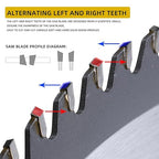 10 Inch 80 Tooth Miter/Tungsten Carbide Tipped Blade High-Performance Professioal Saw Blade for Cutting Wood