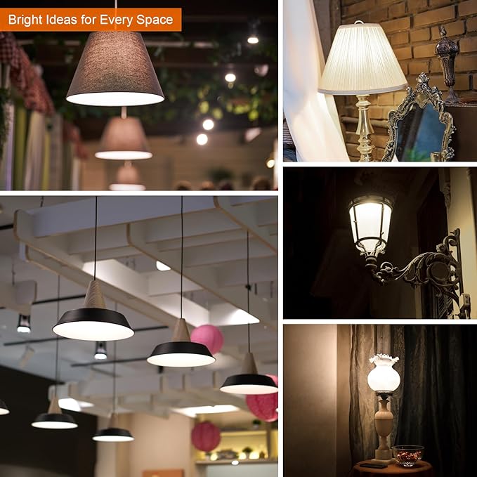 Kawaya E26 LED Edison Bulbs: 8W Equivalent 80W Dimmable LED Bulbs - Vintage ST58 4000k ‎Neutral White - 800 Lumens High Brightness Filament Bulbs with 90+ CRI - Clear Glass, 12 Pack