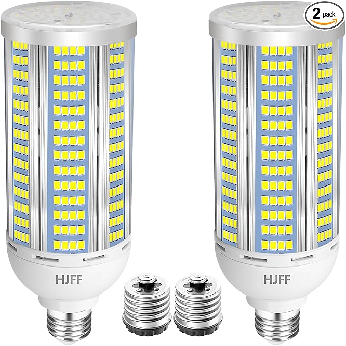 2-Pack 100W LED Corn Light Bulbs,5000K,AC110-277V,15000lm,E26/E39 Base,LED Replacement Metal Halide HID CFL for Commercial Industrial Lighting Warehouse High Bay Light Fixture Garage Workshop