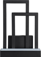 LamQee 25.6 Inch Modern Outdoor Wall Lights, Integrated LED 1200LM Large Exterior Lighting Fixture Dual Rectangle Outdoor Sconce, Black Metal Wall Mount Porch Light Outside Lamp for House Garage Patio