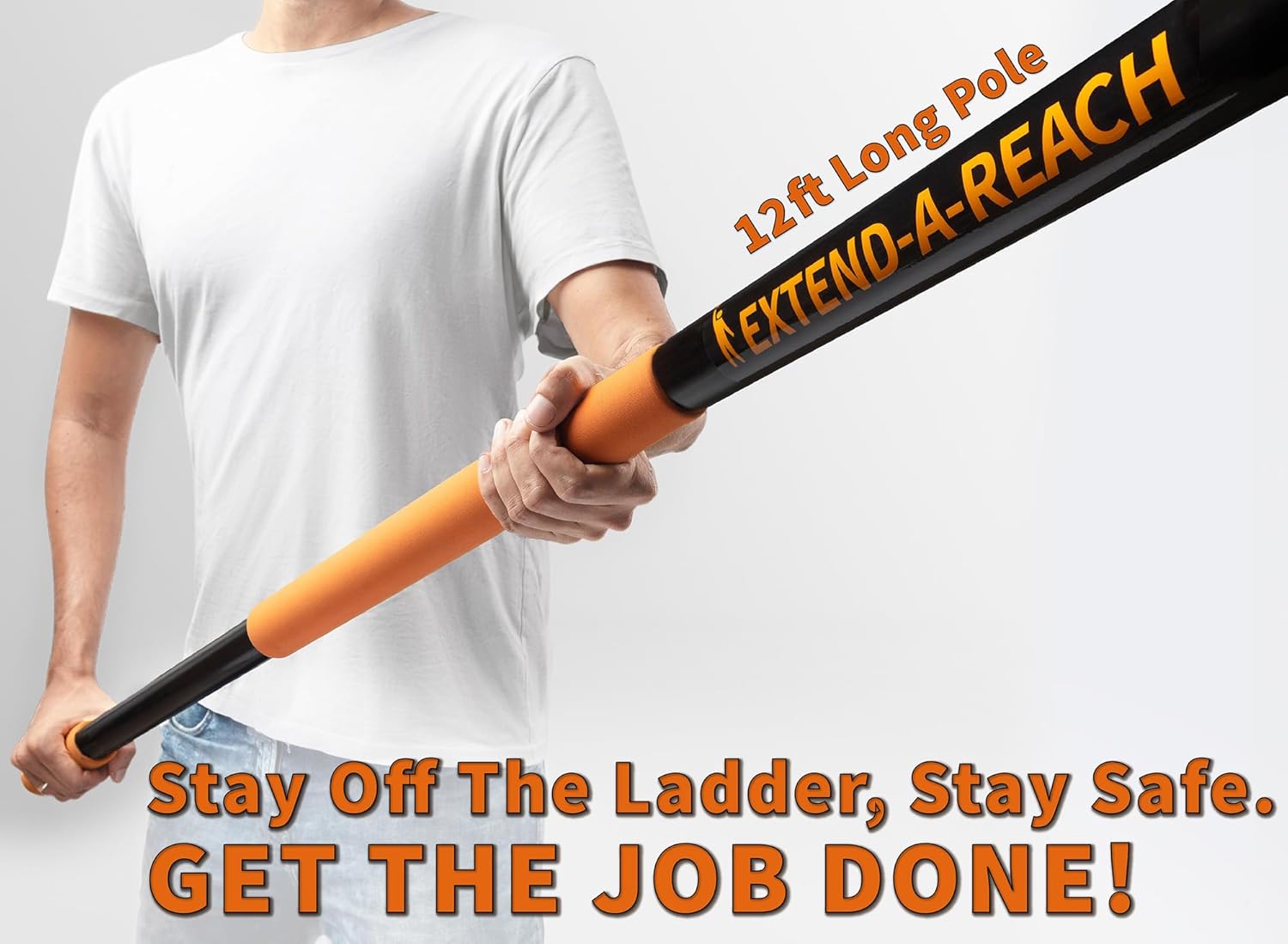 20 Feet High Reach Ceiling Dusters Set with 4-12 ft Extension Pole for Cleaning // Extendable Telescoping Long Reach Cobweb & Feather Dusters for High Ceiling // Extendable Ceiling Fan Blade Cleaner