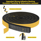 Open Cell Air Conditioning Window Seal, Door Weather Stripping with Adhesive, Single Sided Strong Adhesive Lightproof, Dustproof, Maximum Compression, Gap Blocker (1 in x 1/2 in x 13Ft)