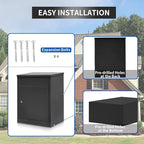 Package Delivery Boxes for Outside, Extra Large Mailbox for Parcel, Galvanized Steel Parcel Mailbox, Wall Mounted Lockable Anti-Theft for Porch,Curbside L-Black