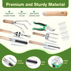 Gardening Tools Set for Women 29Pcs Heavy Duty Garden Hand Tools Set with Floral Tote Bag Rust-Proof Garden Tool Kit Supplies Gardening Esssential Gifts for Women Men
