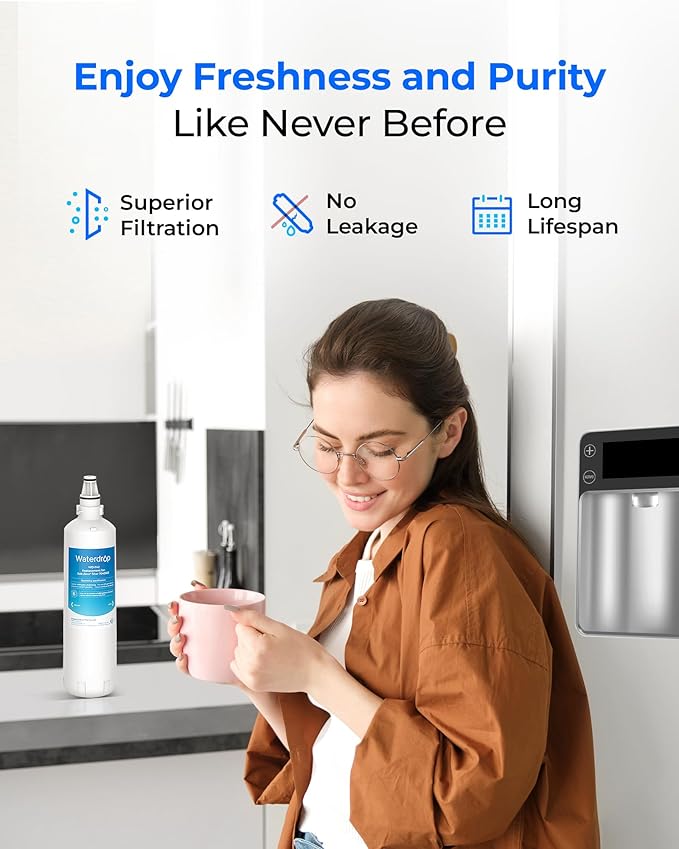 Waterdrop 7012333 Ice Maker Water Filter, Replacement for Sub-Zero 7012333/7042803, UC-15, UC-15IP Ice Maker Water Filter, Manitowoc K00374 K00374001