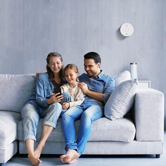 Hardwired Interconnected Smoke and Carbon Monoxide Detector Combo, 2 in 1 Smoke and CO Detector with 2 AA Batteries Back Up, AC Smoke and CO Alarm, Voice Alert, Self-Check, 6 Pack