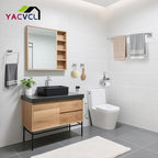 YACVCL 5-Pieces Brushed Nickel Bathroom Hardware Accessories Set Towel Bar Set Upgraded Toilet Paper Holder with Shelf Stainless Steel Wall-Mounted Bathroom Hardware Set 23.6 Inch