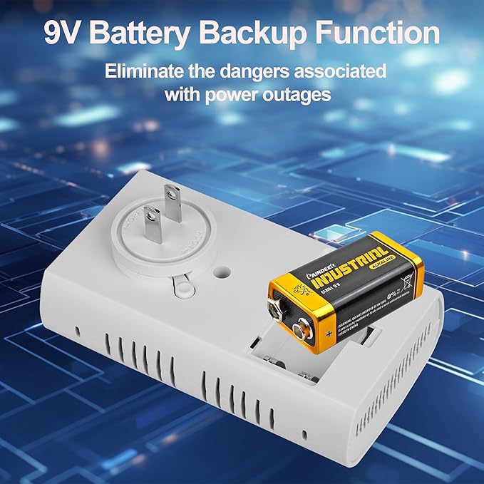 Combination Gas & Carbon Monoxide Detectors - Plug in Carbon Monoxide Alarm & Natural Gas Detector for Home, 2-in-1 Co Detector & Combustible Gas Detector with Digital Display, Easy to Install