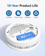 SITERWELL Smoke Detector, 10 Year Product Life Fire Alarm with Magnetic Fastening Kit, Smoke Alarm with Photoelectric Sensor and Low Battery Warning Function for House, UL217-10th Listed,GS509A,5 Pack