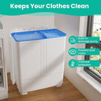 Auertech 20 Lbs Portable Washing Machine, Portable Washer for Apartment with 12 Lbs Washer, 8 Lbs Spinner, Mini Compact Top Load Washing Machine for RV Dorm