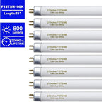 8 Pack 21 Inch T5 Fluorescent Light Bulb 13 Watt F13T5/CW Compatible for Sylvania Satco Philips GE Under Cabinet Tube Light Cool White 800 Lumen G5 Base 8 Count