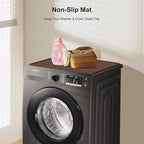 Washer and Dryer Covers for the Top,23.6'' x 19.7'' Silicone Dust Pad for Laudry Machine & Dryer,Non-slip Heavy Duty Waterproof Counter Top Protector Guards for Landry & Kitchen,Brown