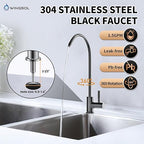 WINGSOL Under Sink Water Filter System with Faucet, Anti-Clogged Design, Reduces PFAS, Lead, Chlorine, Bad Taste, Sediment, NSF/ANSI 42&53, 8K Gallons, Easy Installation, Black Faucet