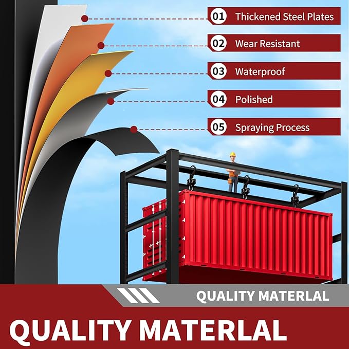 Shelving Units and Storage, 1800LBS Garage Storage Shelves, 5 Tier Shelving Unit, Steel Industrial Shelving, Adjustable Standing Shelf for Garage, Pantry, Closet 71" H x 36" W x 16" D, Black