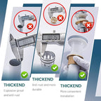 Pop Up Drain, Bathroom Faucet Vessel Vanity Sink Drain Stopper, Built-in Anti-Clogging Strainer, Without Overflow White,Fits Standard American Drain Hole(1-1/2" to 1-3/4") RWF082E