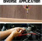 16pcs Magnetic Screwdriver Set, Chrome Vanadium Steel,Polished Finish,5 Phillips and 4 Flat Head Tips, Includes Pick & Hook Tools, for Mechanics, Construction, Carpentry