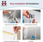 Houtingmaan Toilet Handle Replacement Kit,Toilet Handle Lever for Most Front Mount Toilets, Universal Brass Toliet Flush Handle Lever with Stainless Steel Flapper Chain,Chrome