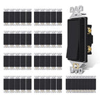 AIDA Matte Black Single Pole Decorator Light Switch, 15Amp, 120/277V, Decorative Paddle Rocker Switch Replacement, Electrical Wall Switch,Residential/Commercial Grade, UL/CUL (50 Pack)
