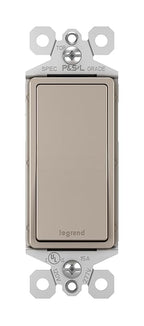 Legrand radiant TM873NICC10 15 Amp Rocker Wall Switch, 3-Way Decorator Light Switches, Nickel (1 Count)