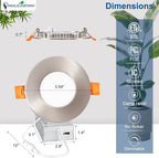 DLLT LED Recessed Ceiling Light: 24 Pack 3 Inch Brushed Nickel Recessed Lighting