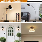 UL Listed Porcelain E26 Lamp Socket with 6'' Wire Lead, High Temp Resistant, Rotary Knob ON/Off Switch with 2 Wire Connectors Nuts for DIY Table Lamp,Pendant Light Replacement (3)