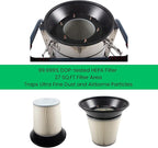 SM100 Industrial Wet/Dry Vacuum with Jet Pulse Filter Cleaning Function, 26.4-Gal Tank, 212 CFM, 120" Water Lift, HEPA Filtration, Detachable Squeegee