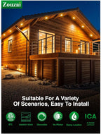 zouzai 4 Inch 5CCT Ultra-Thin LED Recessed Ceiling Light with Junction Box, 2700K/3000K/3500K/4000K/5000K Selectable, 9W Eqv 80W, Dimmable, led can Lights - ETL and Energy Star Certified【 6 Pack 】