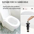 4 Pack Universal Toilet Seat Bolts and Hinge Screws, Top Mounting Fixings Kit with Expanding Rubber Top Nuts, Replacement Screws for 14-16mm Hole Toilet Seat Repair