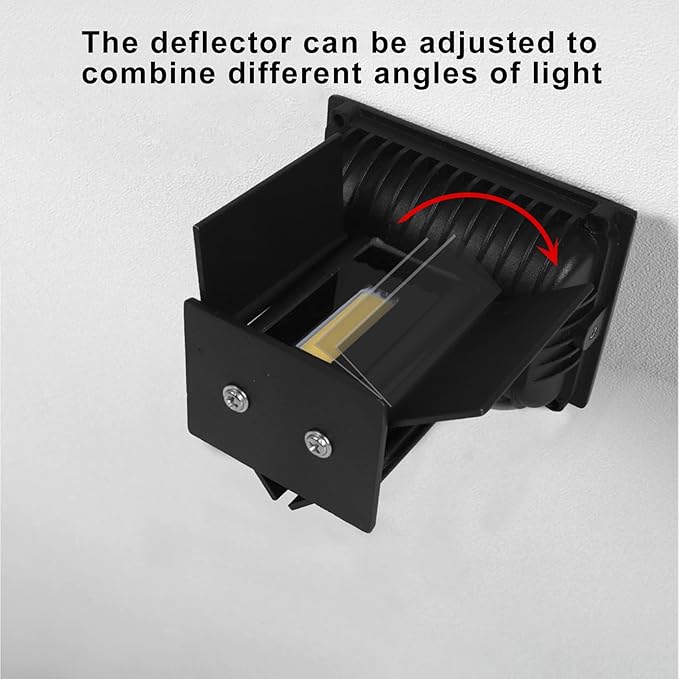 LED 20W Outdoor Wall Lights Exterior/Interior Porch Lights Outdoor Wall Up and Down Lights IP65 Waterproof Sconces Modern Outdoor Lighting Fixtures Square Aluminum Black 6500K Cold Lights