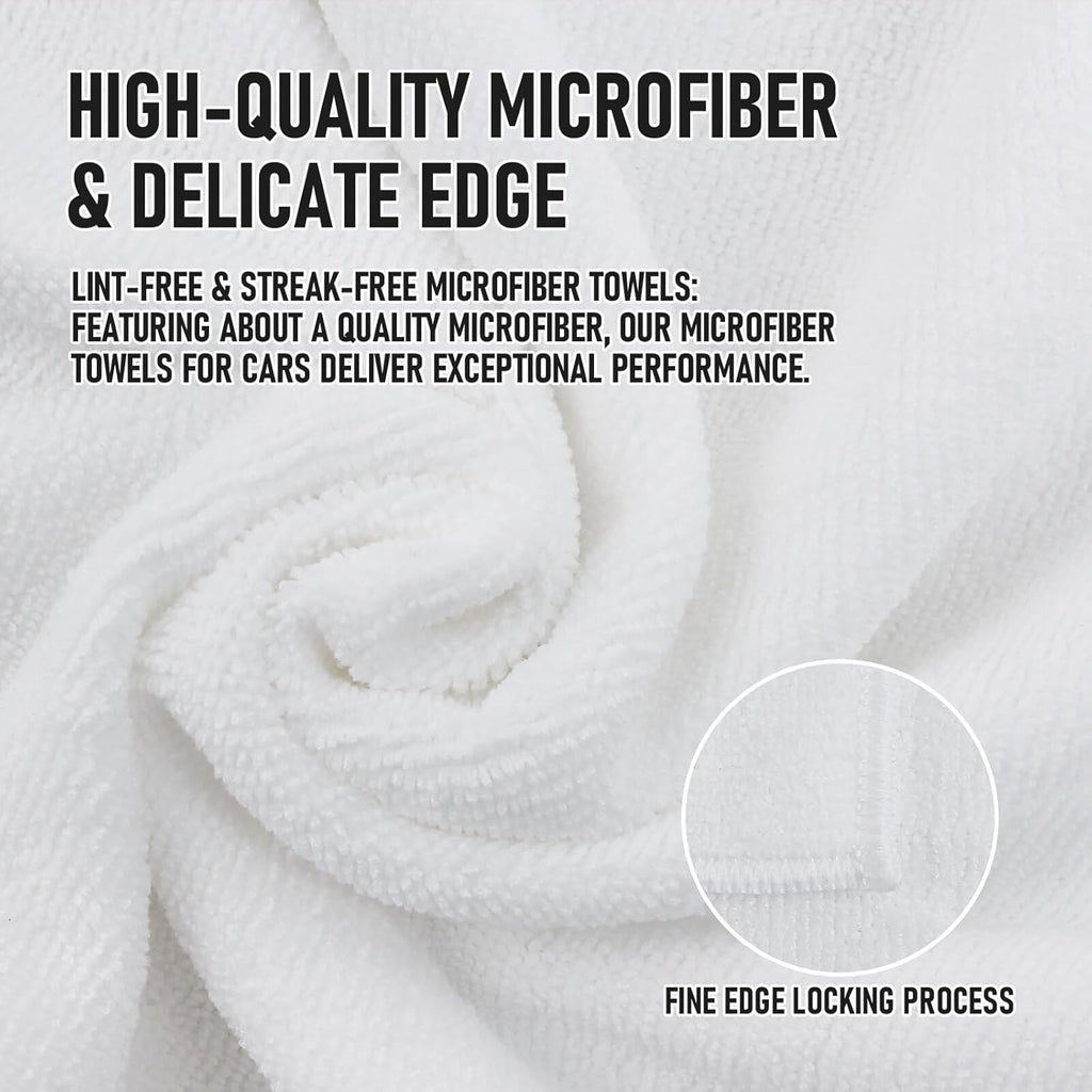 Tricol Clean Microfiber Cleaning Cloth, 16in*16in, 12 Pack Ultra-Thick Cleaning Rags, Super Absorbent, Lint Free & Streak Free Cleaning Towels for Car, House, Kitchen, Office