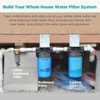 SimPure 10" x 4.5" CTO Carbon Block Water Filter 5 Micron Whole House Water Filter Cartridges (6 Pack)