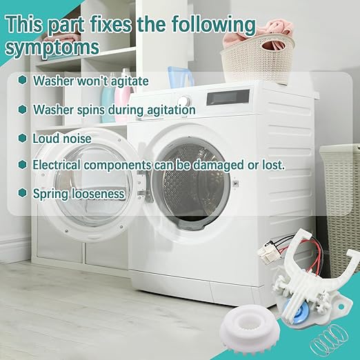 Upgraded WH03X30517 WH05X25036 Washer Mode Shifter Dryer Parts,WH05X24185 Washing Machine Clutch & WH01X24434 Washer Spring Compatible with GE/Hotpoint Clothes Washer Shift Actuator
