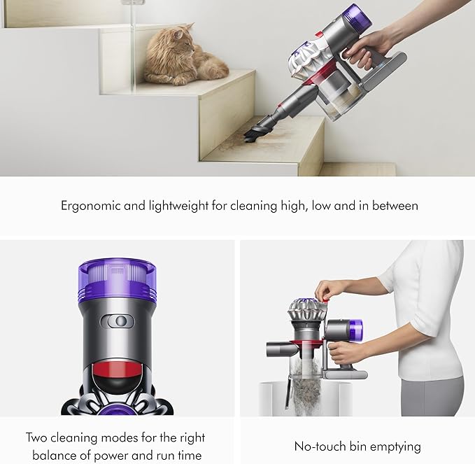 Dyson Car+Boat Handheld Vacuum, Cordless and Lightweight, Cleans Hard Surfaces and Upholstery, 115AW, 2 Power Modes, Up to 50 Minutes²