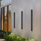 Aipsun 2 Pack Outdoor Wall Lights, 39.4inch Black LED Exterior Light Fixtures Wall Mount, Modern Porch Lights Wall Sconce, Long LED Linear Outside Lighting for Garage, Front Door 3000K