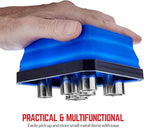 Collapsible Magnetic Parts Tray Set - (Pack of 3) Tool Trays for Screw, Bolts, Nuts, Washers, Pins and Other Small Metal Parts - 4.25 Inch Square - Red, Blue, and Green