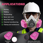 3Pair 60926 Filters, Respirator Filter 60926 Cartridges Against Organic Vapor, Acid Gases, Ammonia Methylamine, Formaldehyde, Dust Used in 6200 6502 6800 Series Respirator Mask