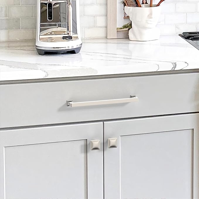 10 Pack 7.5"(192mm) Brushed Satin Nickel Cabinet Pulls Kitchen Cabinet Handles Drawer Pulls Cupboard Hardware for Cabinets CK0078