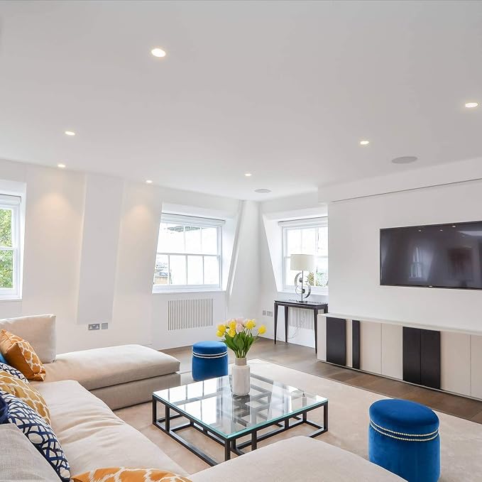 1Pack 11 Inch Ultra Thin LED Recessed Ceiling Light with Junction Box, 6000K Daylight, 24W 110V Eqv,Recessed Lighting, Slim No Dimmable Can-Killer Downlight,Canless Lights 2150LM High CRI80+