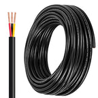 14 Gauge Wire 3 Conductor,14 AWG Electrical Wire Stranded PVC Cord Oxygen-Free Copper Cable,100FT 3 Core Pure Copper Flexible Cable Wire for LED Lamp Lighting Strips Automotive (14AWG-3C, 100FT)…