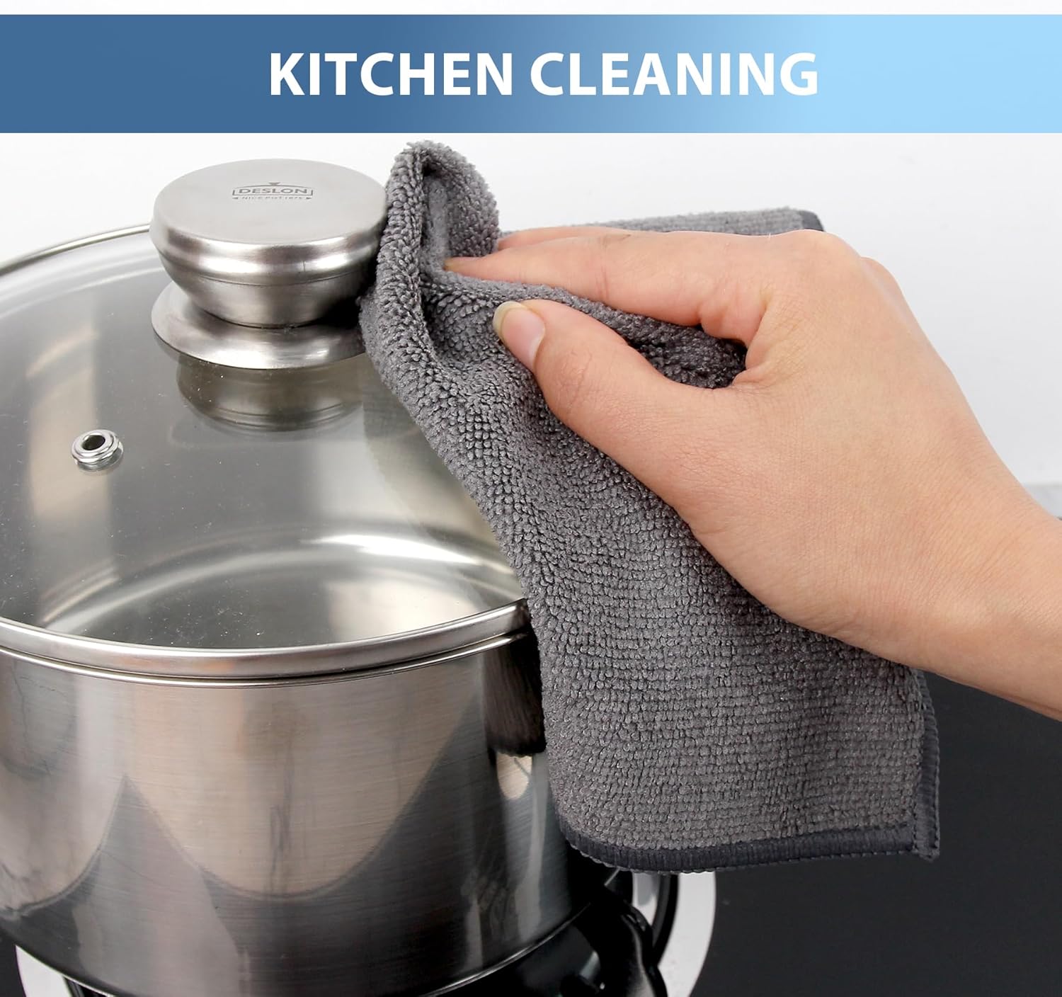 Tricol Clean 12 Pack Microfiber Cleaning Cloth 11.8x11.8inch - Streak-Free, Reusable Wipes for Glass, Kitchen, Car, Dusting - Absorbent & Lint-Free (Mixed Color 04, 11.8 x 11.8 in)