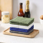 Glynniss Dishcloths Kitchen Highly Absorbent Dish Rags 100% Cotton Dish Cloths for Washing Dishes (Garden Green White)