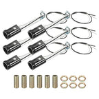 PATIKIL Candelabra Base Lamp Holder Light Socket, 6pcs UL Listed Keyless E12 Bulb Socket with 9.8" Wire Leads for E12 Incandescent LED Light Bulbs, 3.7" Tall