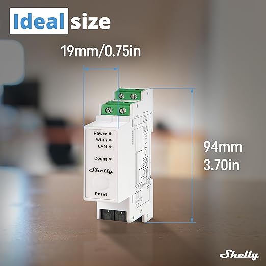 Shelly Pro 3EM 3CT 63 | Wi-Fi & LAN 3-Phase Professional Smart Energy Meter | DIN Rail | Home Automation | Compatible with Alexa & Google Home | iOS Android App | No Hub | Photovoltaic Ready